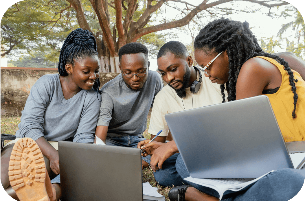 African business team collaborating